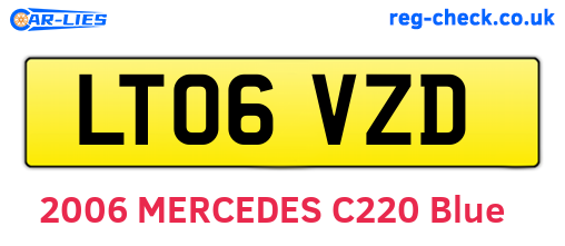 LT06VZD are the vehicle registration plates.