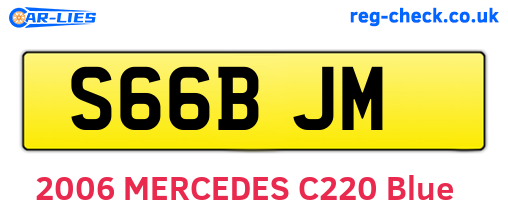 S66BJM are the vehicle registration plates.