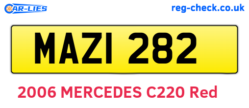 MAZ1282 are the vehicle registration plates.