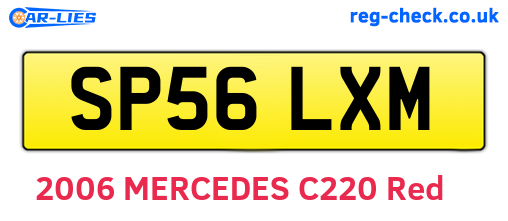 SP56LXM are the vehicle registration plates.