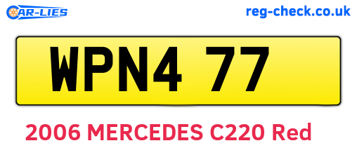 WPN477 are the vehicle registration plates.