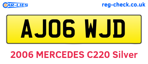 AJ06WJD are the vehicle registration plates.