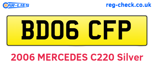 BD06CFP are the vehicle registration plates.