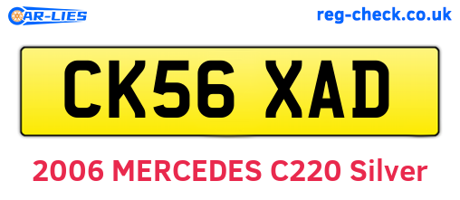 CK56XAD are the vehicle registration plates.