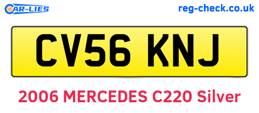 CV56KNJ are the vehicle registration plates.