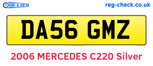 DA56GMZ are the vehicle registration plates.