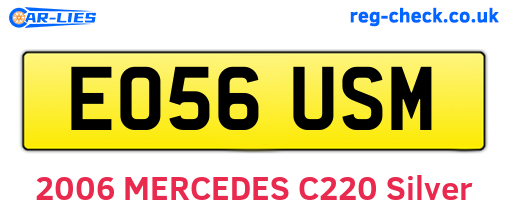 EO56USM are the vehicle registration plates.