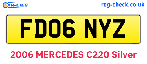FD06NYZ are the vehicle registration plates.