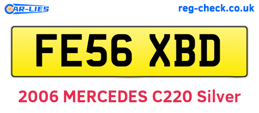 FE56XBD are the vehicle registration plates.