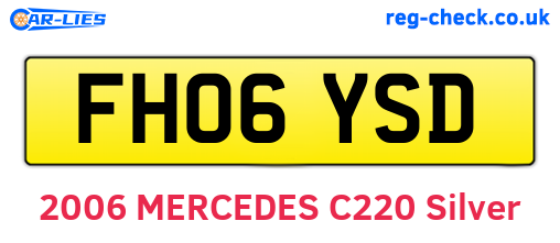 FH06YSD are the vehicle registration plates.
