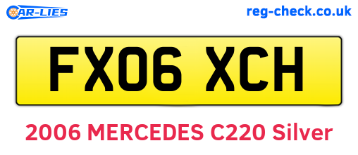 FX06XCH are the vehicle registration plates.
