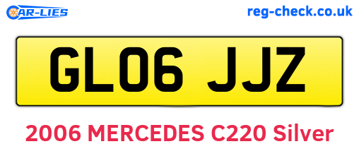 GL06JJZ are the vehicle registration plates.