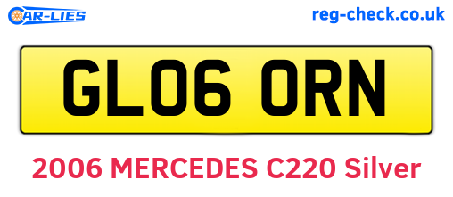 GL06ORN are the vehicle registration plates.
