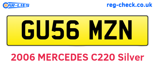 GU56MZN are the vehicle registration plates.