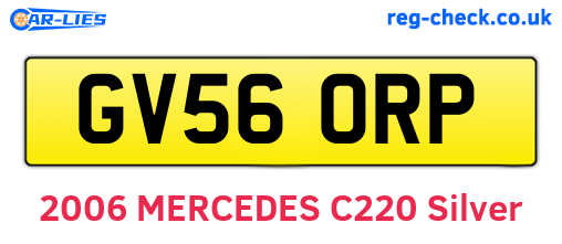 GV56ORP are the vehicle registration plates.