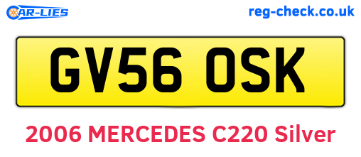 GV56OSK are the vehicle registration plates.
