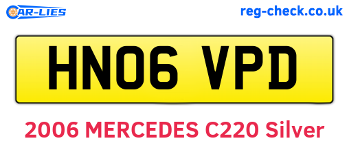 HN06VPD are the vehicle registration plates.