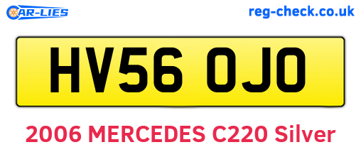 HV56OJO are the vehicle registration plates.