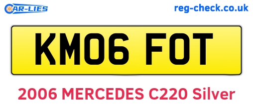 KM06FOT are the vehicle registration plates.
