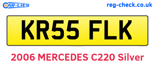 KR55FLK are the vehicle registration plates.