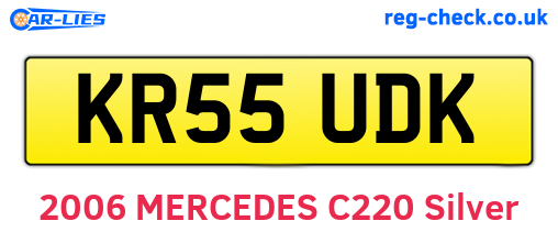 KR55UDK are the vehicle registration plates.