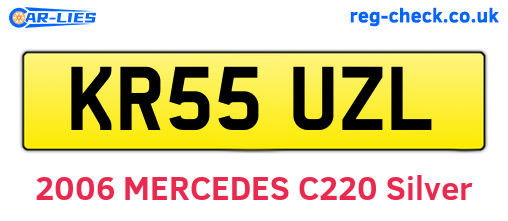 KR55UZL are the vehicle registration plates.
