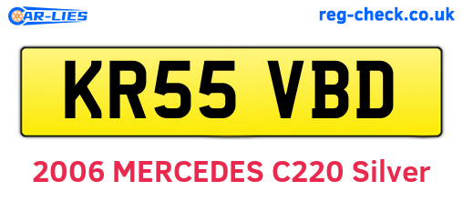KR55VBD are the vehicle registration plates.
