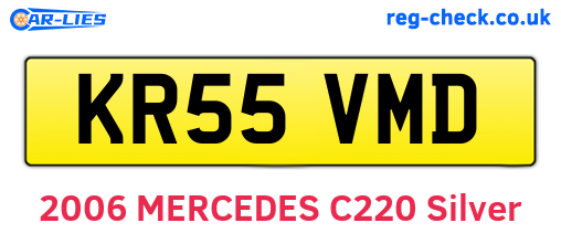 KR55VMD are the vehicle registration plates.