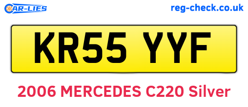 KR55YYF are the vehicle registration plates.