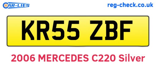 KR55ZBF are the vehicle registration plates.