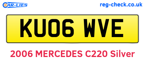 KU06WVE are the vehicle registration plates.