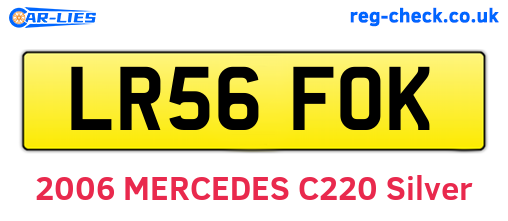 LR56FOK are the vehicle registration plates.