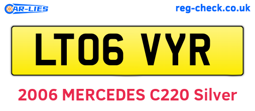 LT06VYR are the vehicle registration plates.