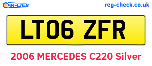 LT06ZFR are the vehicle registration plates.