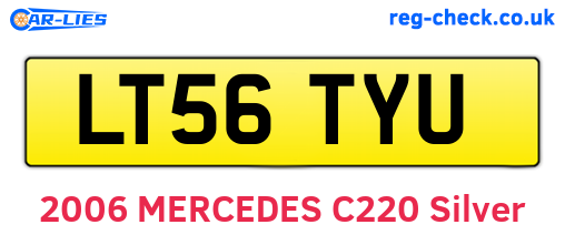 LT56TYU are the vehicle registration plates.