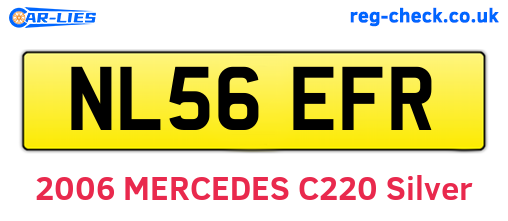 NL56EFR are the vehicle registration plates.