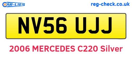 NV56UJJ are the vehicle registration plates.