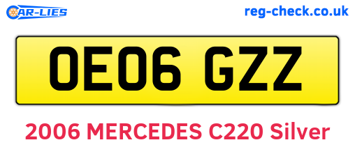 OE06GZZ are the vehicle registration plates.