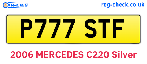 P777STF are the vehicle registration plates.
