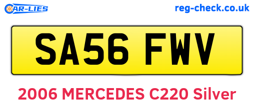 SA56FWV are the vehicle registration plates.