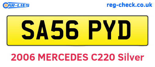 SA56PYD are the vehicle registration plates.