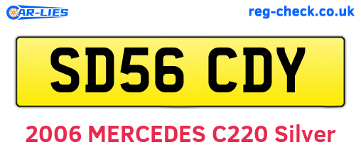SD56CDY are the vehicle registration plates.