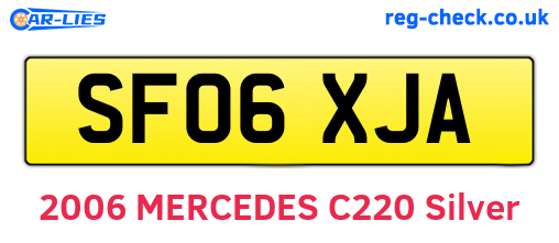 SF06XJA are the vehicle registration plates.