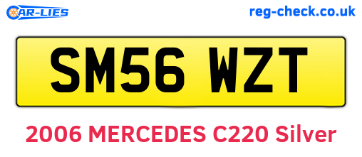 SM56WZT are the vehicle registration plates.