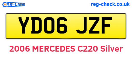 YD06JZF are the vehicle registration plates.