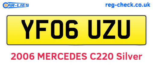 YF06UZU are the vehicle registration plates.