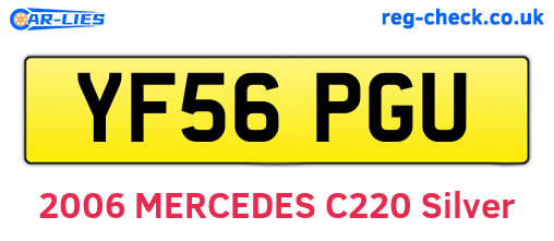 YF56PGU are the vehicle registration plates.