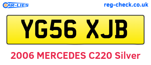 YG56XJB are the vehicle registration plates.