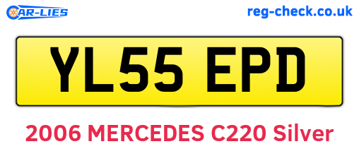 YL55EPD are the vehicle registration plates.