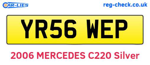 YR56WEP are the vehicle registration plates.